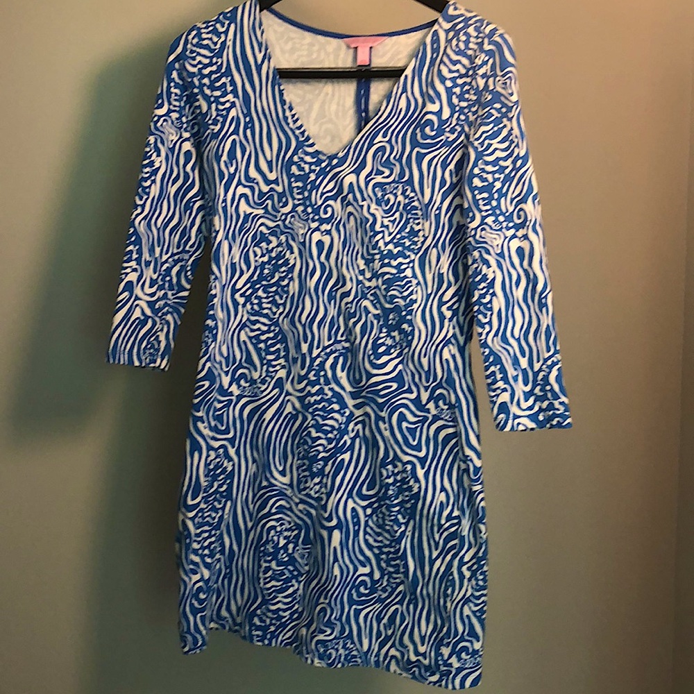 Lilly Pulitzer 3/4 sleeve terry dress size S